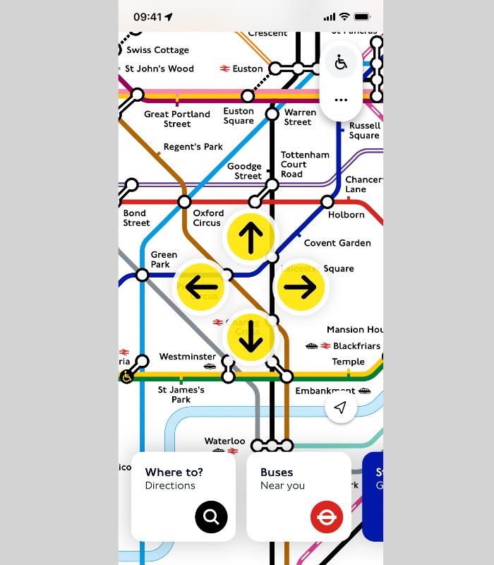 tfl go map image showing moving around